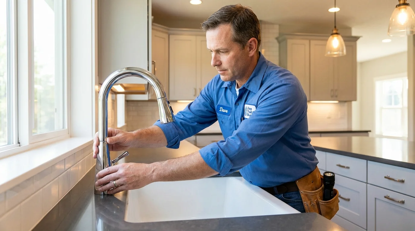 Kitchen faucet installation by Johns Plumbing LLC in Walton